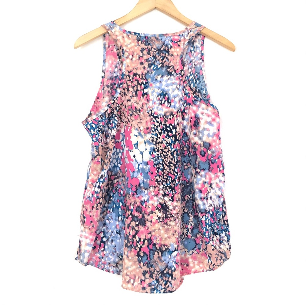 OLIVE & OAK Floral Silky Tank Top- L - Picture 2 of 6